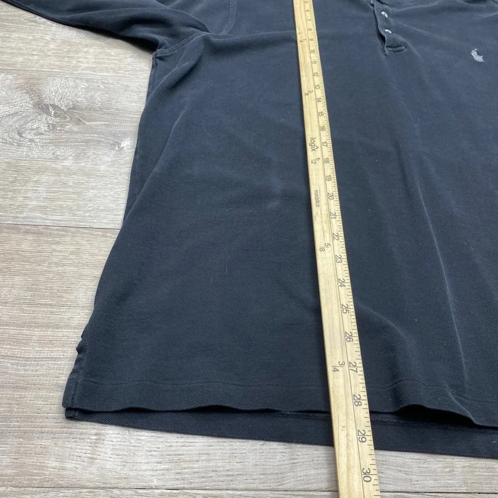 Polo Ralph Lauren Shirt Henley Mens XL Featherweight Mesh Cotton‎ Long Sleeve
